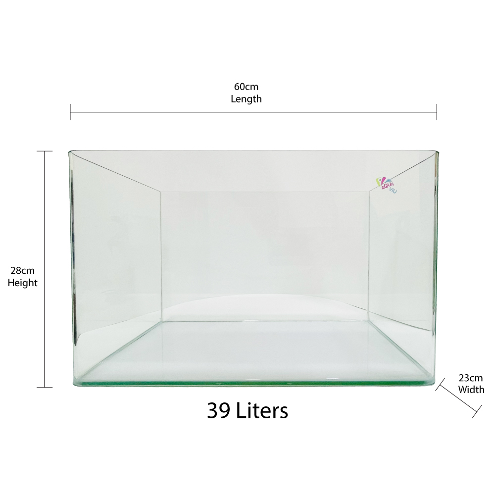 Aqua Viu Curved Glass Tanks - 60 x 23 x 28 cm